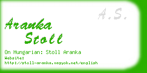 aranka stoll business card